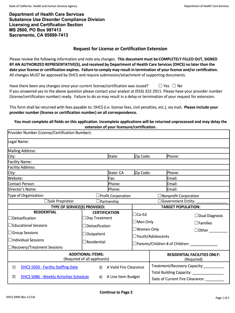  Dhcs 5999 2014