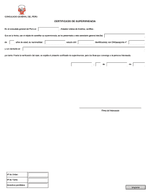 Certificado De Supervivencia PDF  Form