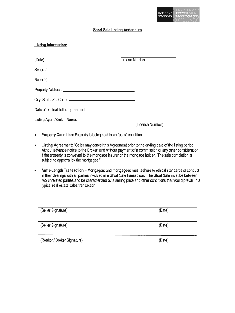 Sc Real Estate Listing Price Change Addendum  Form