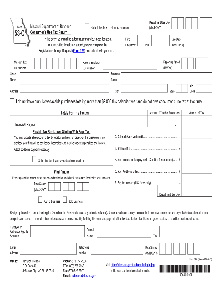 Mo Form 53 C