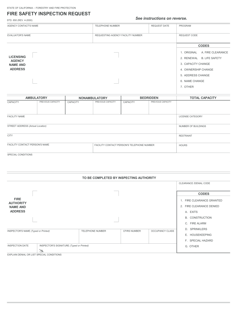 Std 850  Form