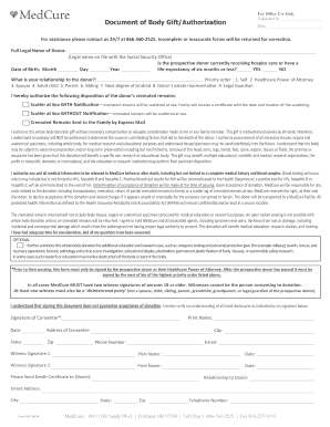 Body Donation Consent MedCure  Form