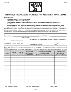 Example 60 Hour Driving Log Filled Out Form - Fill Out and Sign