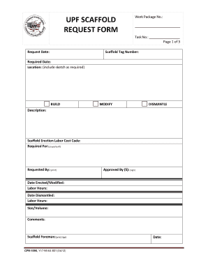 Scaffold Request Form