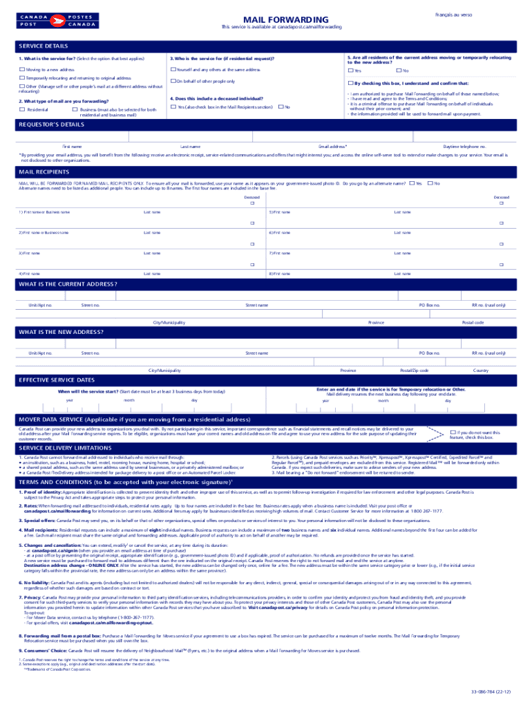  Mail Forwarding Service Terms and Conditions 2022-2024