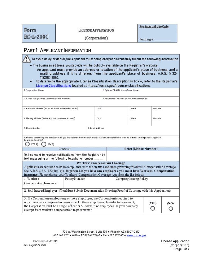  Fillable Online LLC License Application Forms RC L 200B 2021-2024