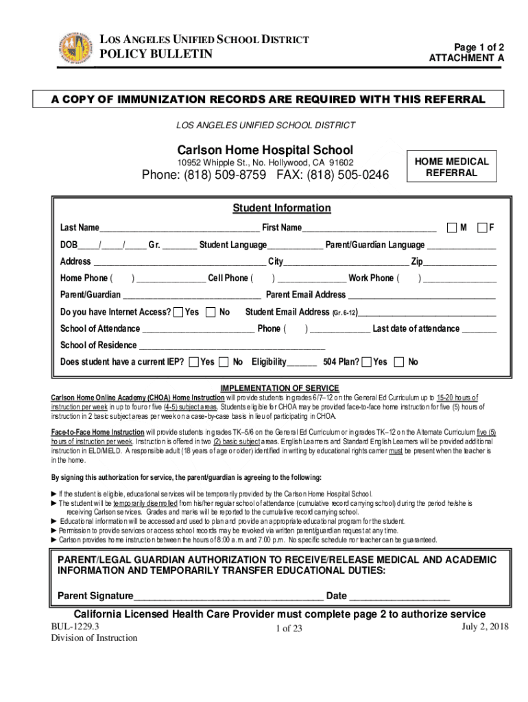 Carlson Home Hospital Form Fill Out and Sign Printable