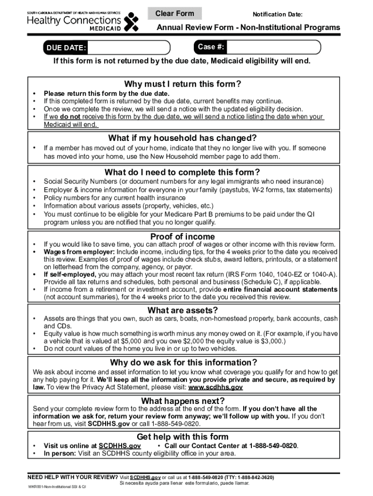  Annual Review Form Non Institutional Programs 2021-2024