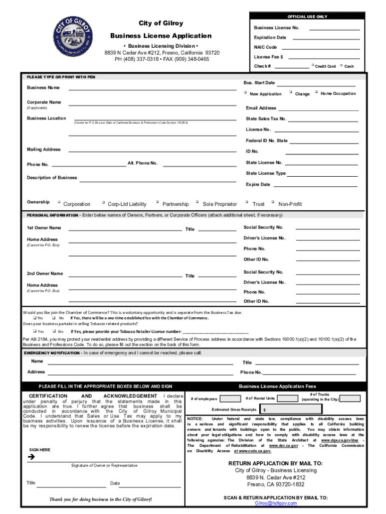  Business License CertificatesFolsom, CA 2020-2024