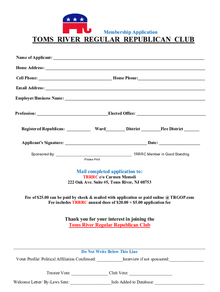  TRRRC Membership Request Form Update 2022-2024