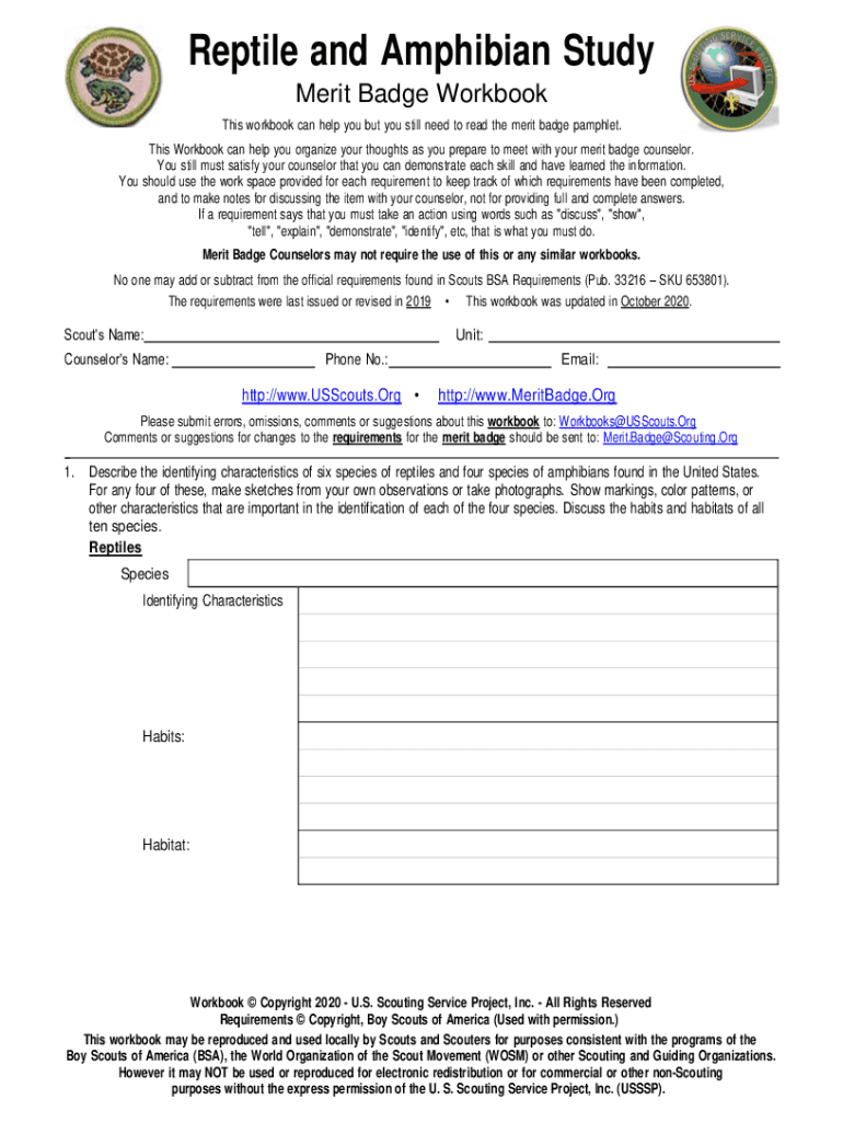  Disability Awareness Merit Badge Worksheet Answers 2019-2024