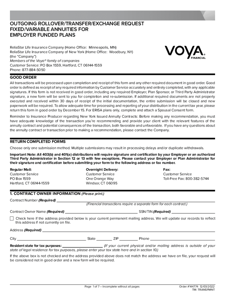  Individual Life Insurance Service Forms 2022-2024