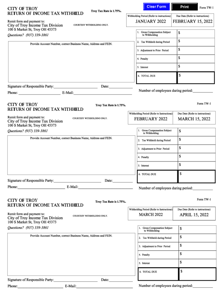 Troy WH Booklet LCK 22  Form