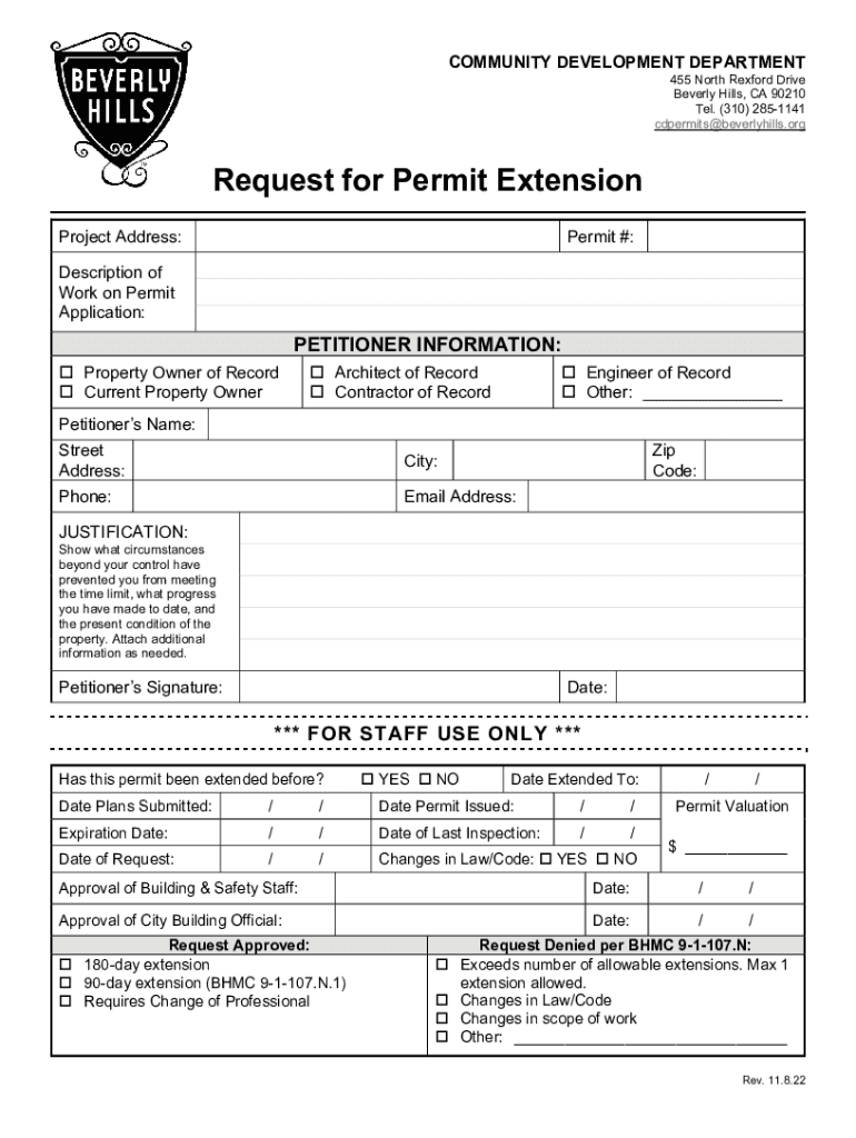 City of Beverly Hills Community Services Department,  Form