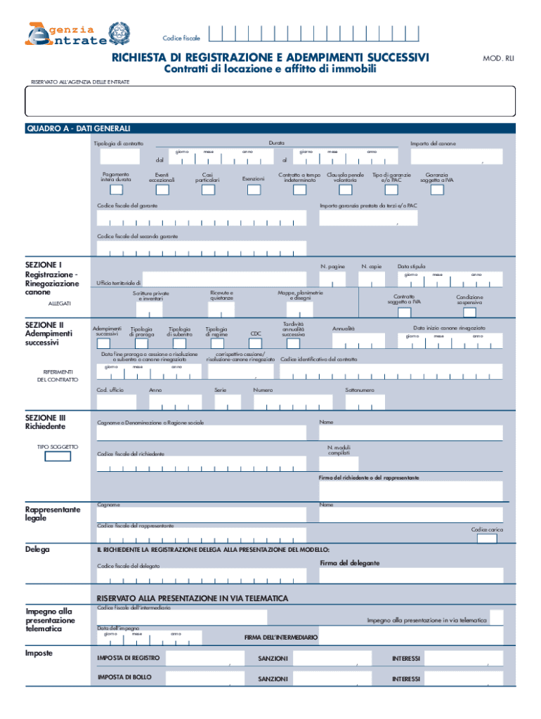 MOD RLI  Form