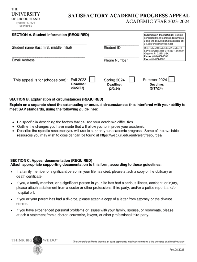  Appeal ProcessStudent Financial Services 2023-2024