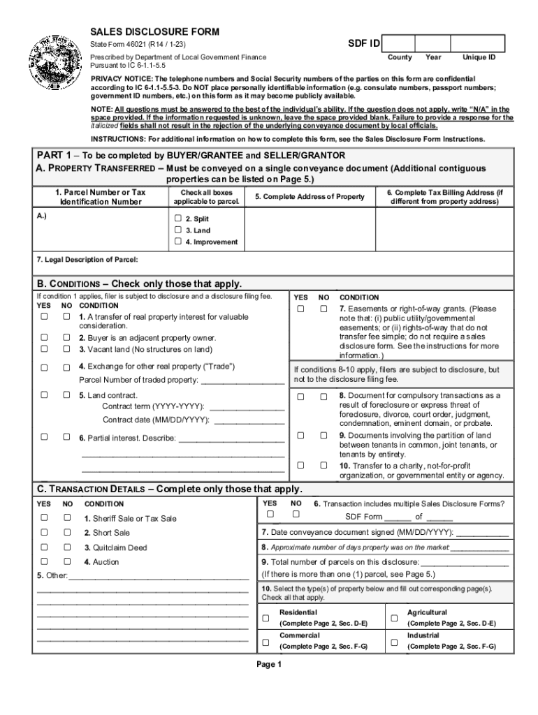  About the Property Sales Disclosure Form SDF Data 2023-2024