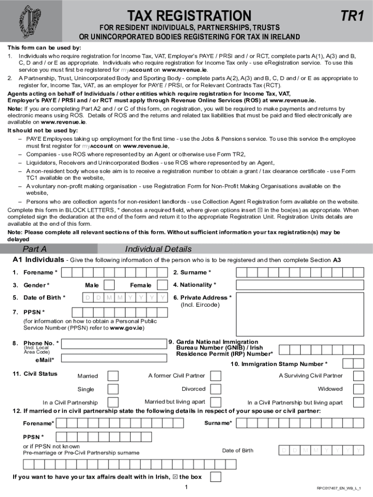 Form Tr2 PDF Tax Registration