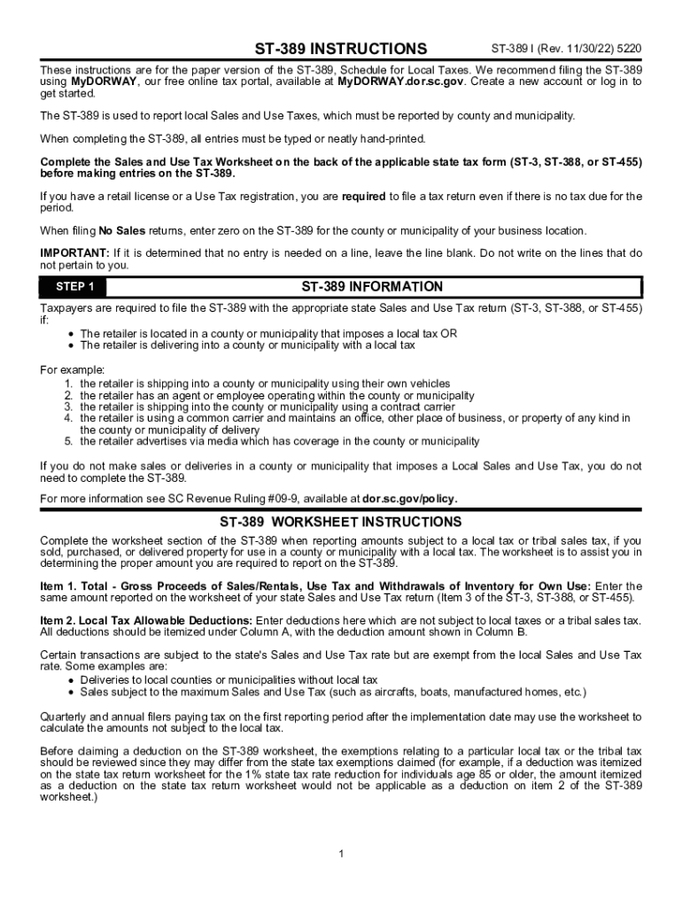  ST389 INSTRUCTIONSST389 I Rev 113022 5220Thes 2021