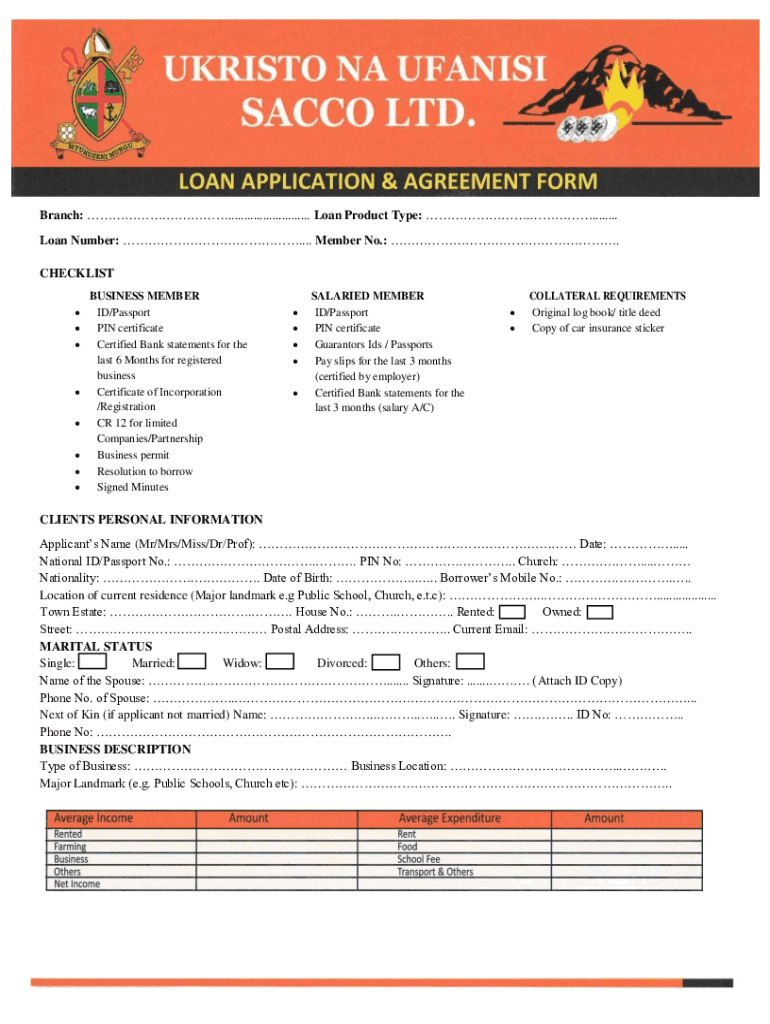 Loan Form PDF