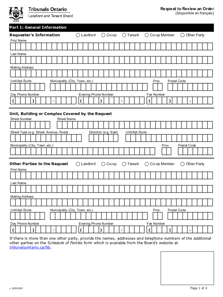 Form L2 Application to End a Tenancy and Evict a Tenant