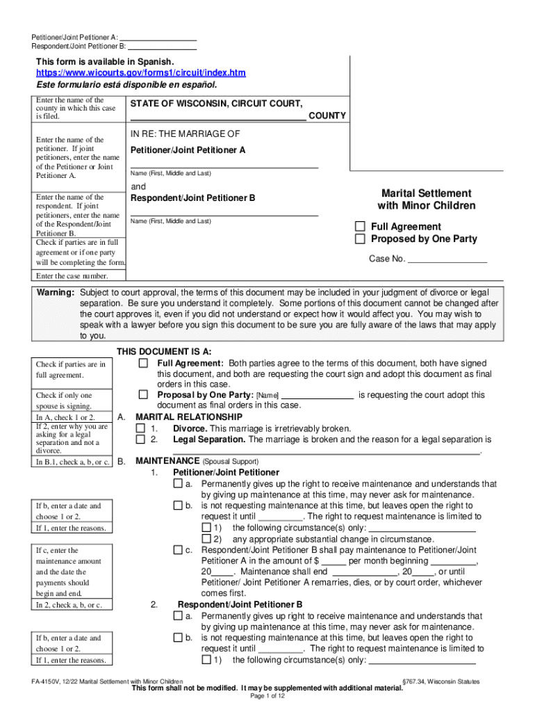  FA 4150V WI State Courts 2022-2024