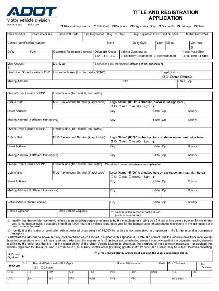  T Title &amp; Registration Application Single 2022-2024