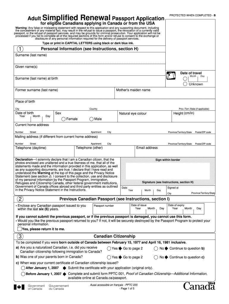 Canada Immigration Forms