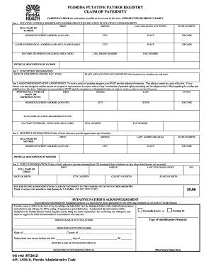  5 9 DH 1965 Putative Father Registry Claim of Paternity Revised 07 12 DOC 2011