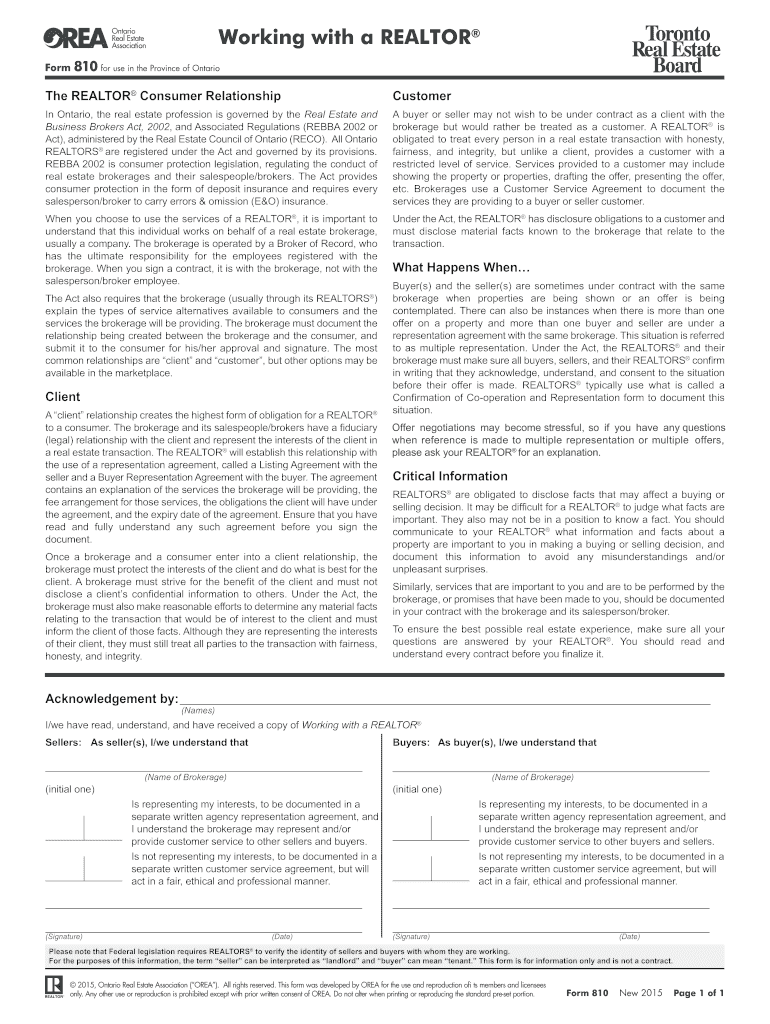 Orea Form 810 PDF