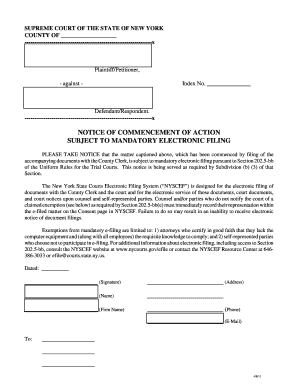 Notice of Commencement New York  Form