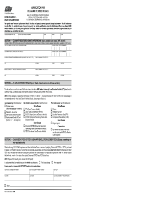 REG 1000, Application for Clean Air Vehicle Decals Dmv Ca  Form