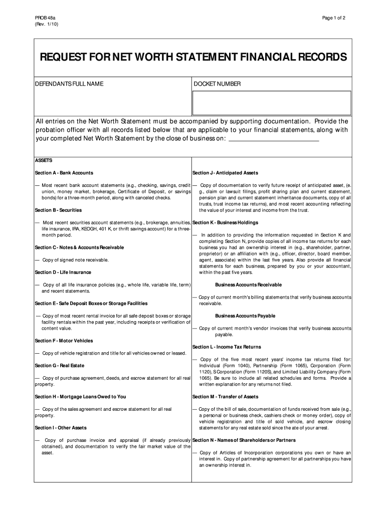 Get and Sign Request Statement Financial 2010-2022 Form