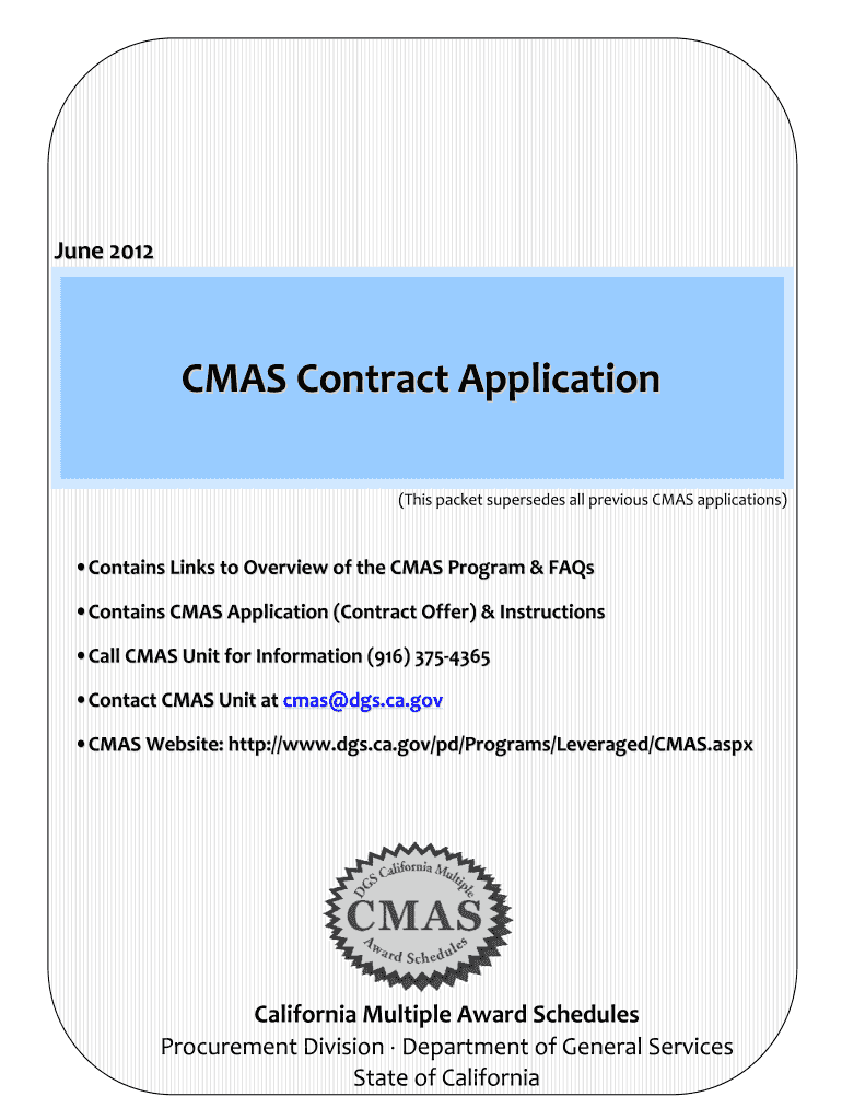  Contract Application Form 2012