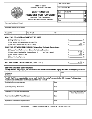 Idaho Contractor Request Get  Form