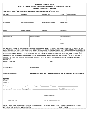 Florida Judgment Form