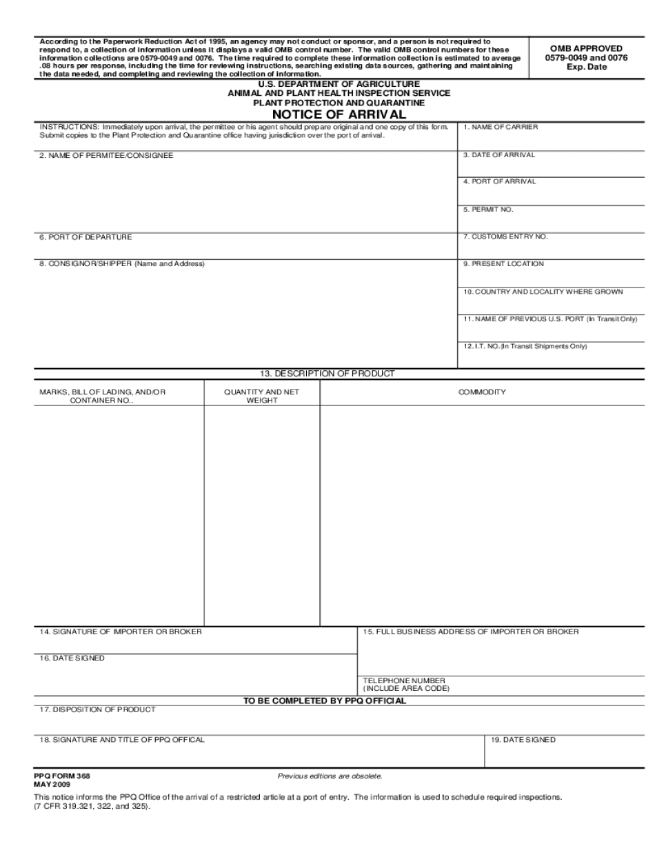  USDA NOA OW 2009-2024