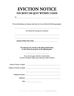 3 day notice template fill out and sign printable pdf template signnow