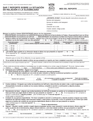Sar 7 Eligibility Status Report Online  Form