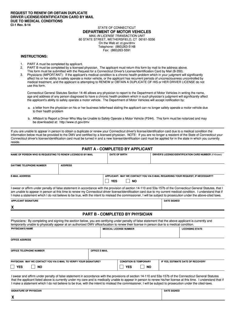 CI 1 Rev 9 14 Ofm  CT Gov  Ct  Form