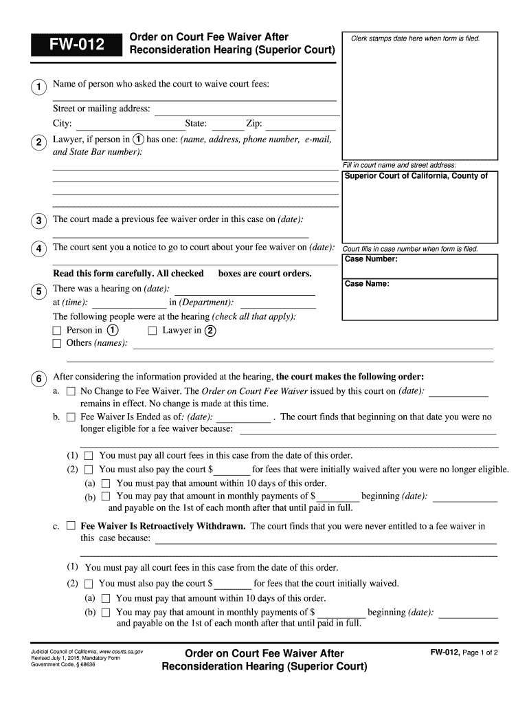  Fee Waiver Device Filing Ca 2015