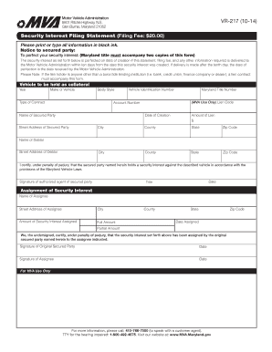 Blank for for Vr 217 10 14  Form