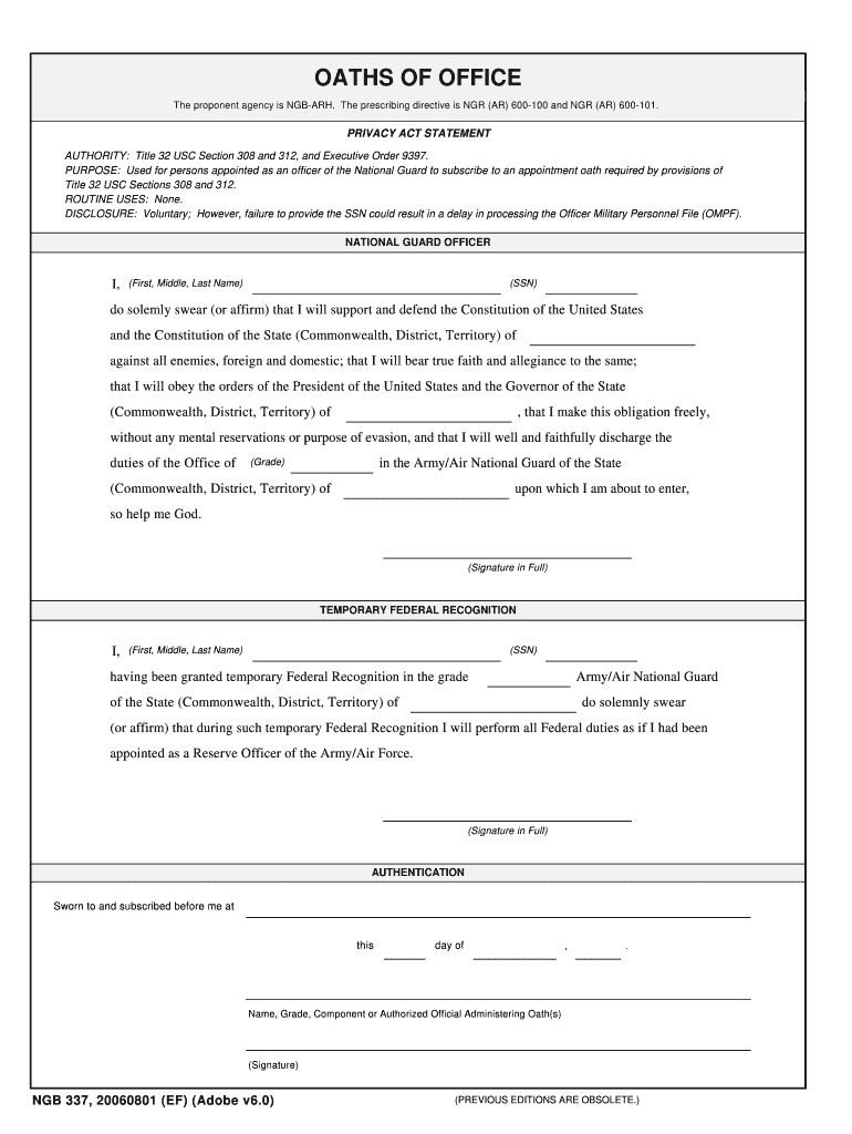 Ngb 337 Fillable  Form