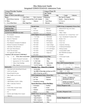 Odadas Admission  Form