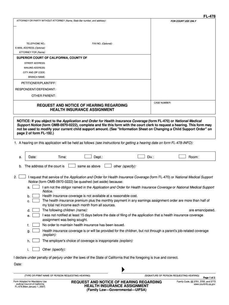 Fl 478  Form