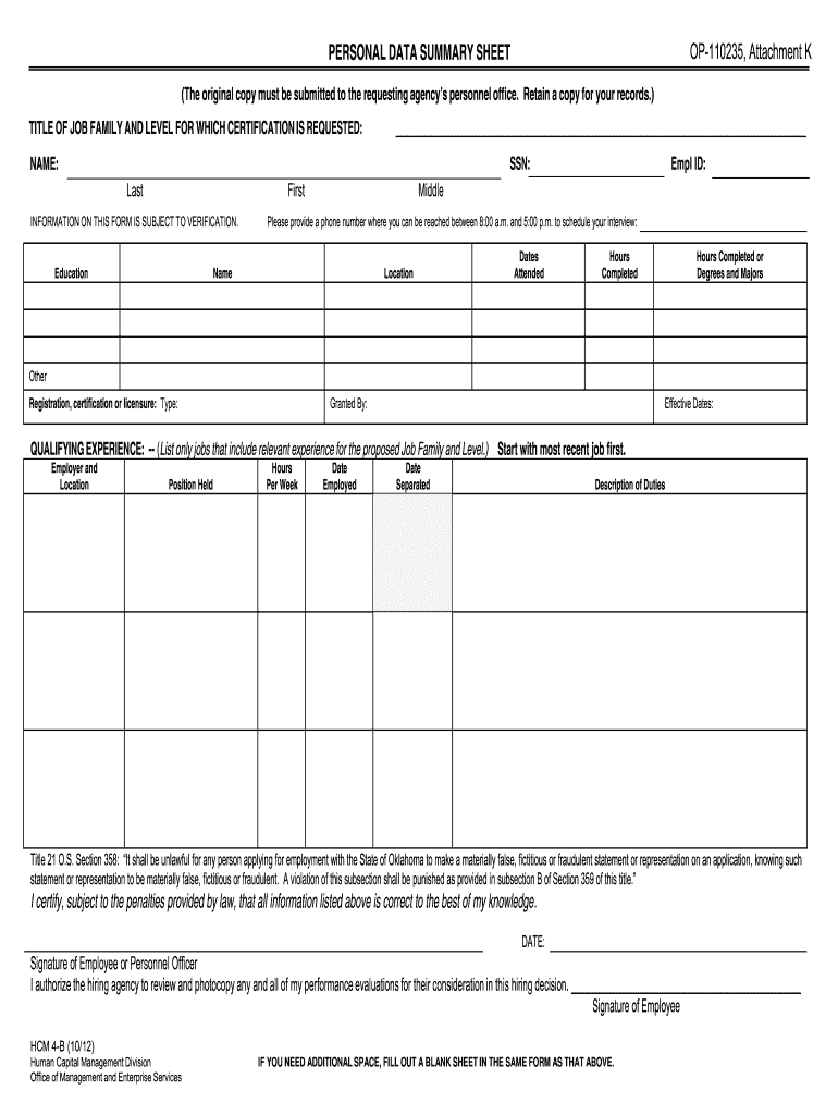 Opm 4b Form