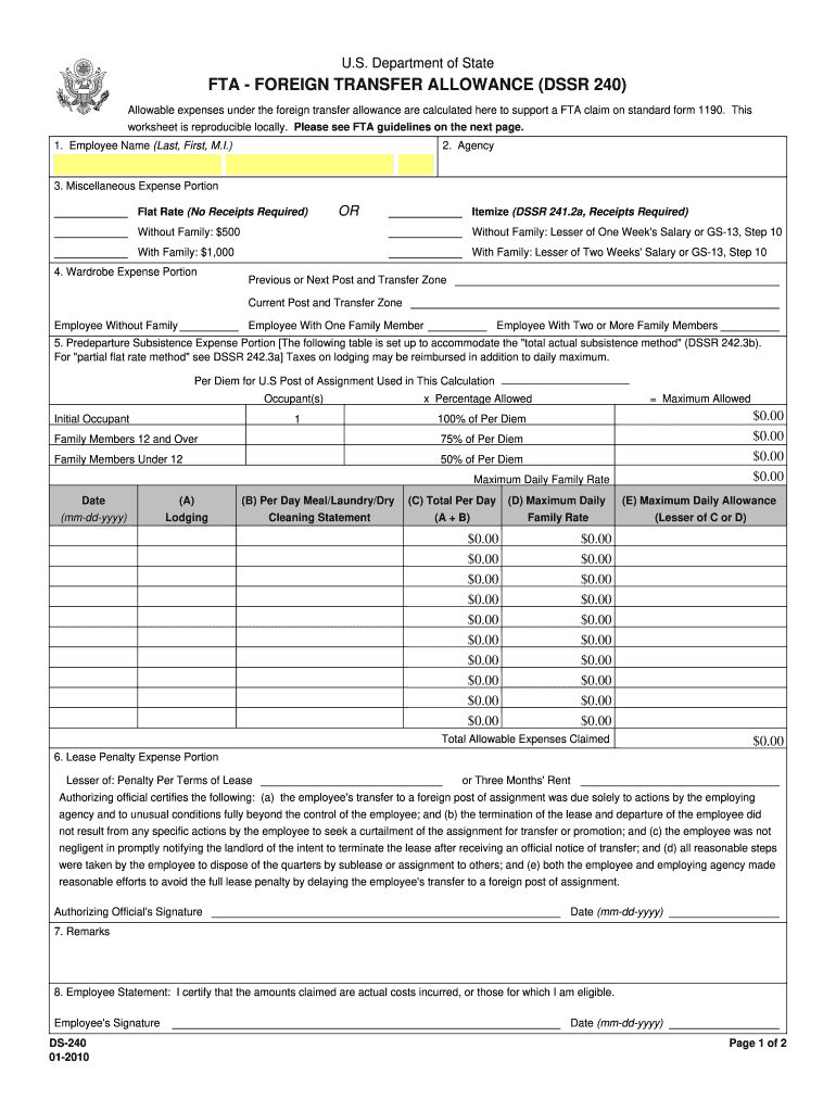 Dssr 240  Form