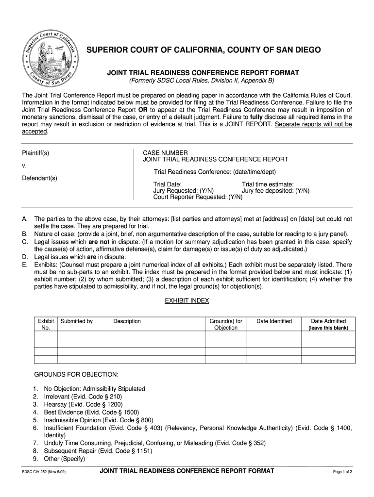  Joint Trial Readiness Report 2009-2024