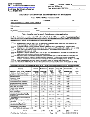  Please PRINT or TYPE All Information in INK Dir Ca 2015