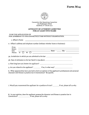 Ct Bar Application  Form